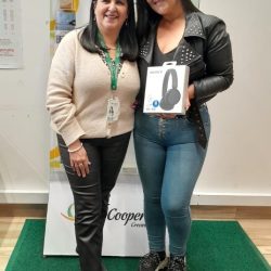 3er Premio: Audífonos inalámbricos y 2 entradas de Cinemark Asociada: Gloria Esperanza García Medina